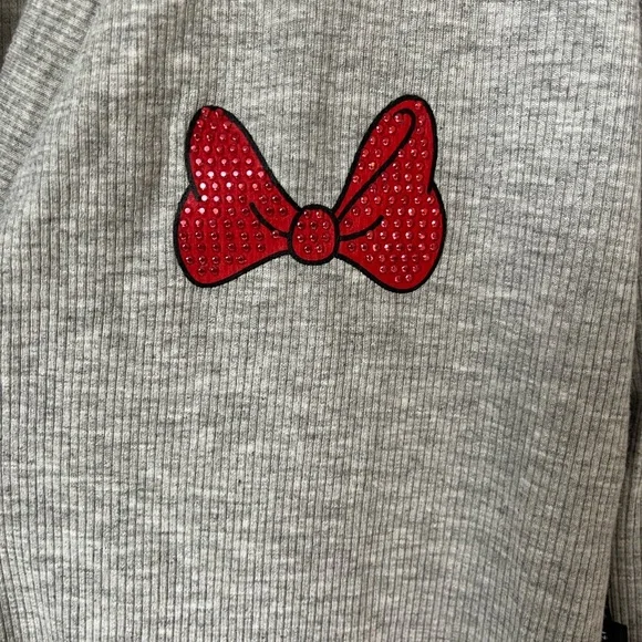 NWT DISNEY MINNIE MOUSE
PAJAMA ROMPER Gray long-sleeve snap button women small - Picture 8 of 11